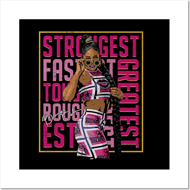 Bianca Belair Greatest Pose Wall Art by MunMun_Design